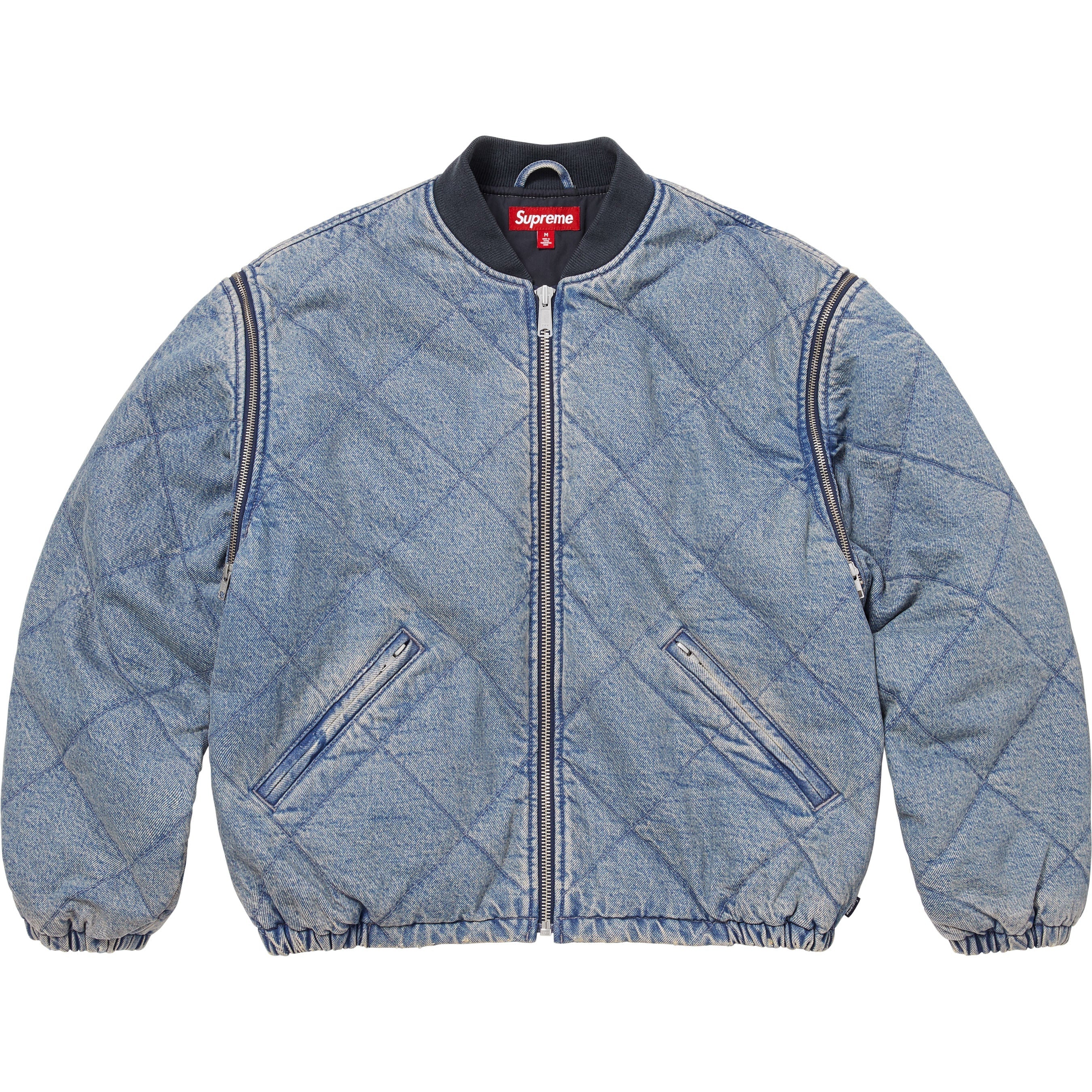 Zip-Off Sleeve Quilted Bomber Jacket view 2